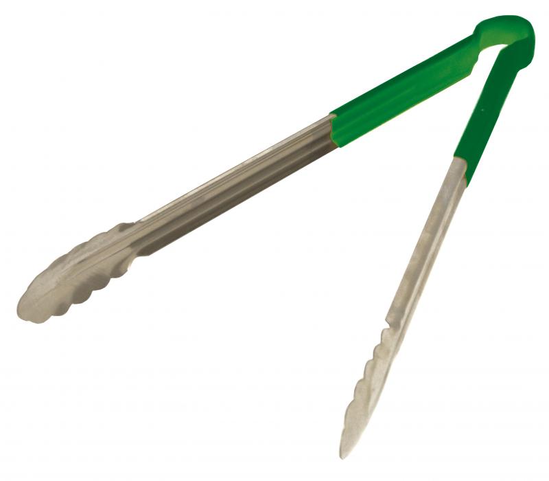 16-inch Heavy-Duty Utility Tong with Green Plastic Handle